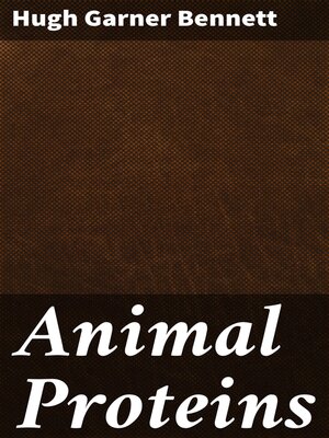 cover image of Animal Proteins
